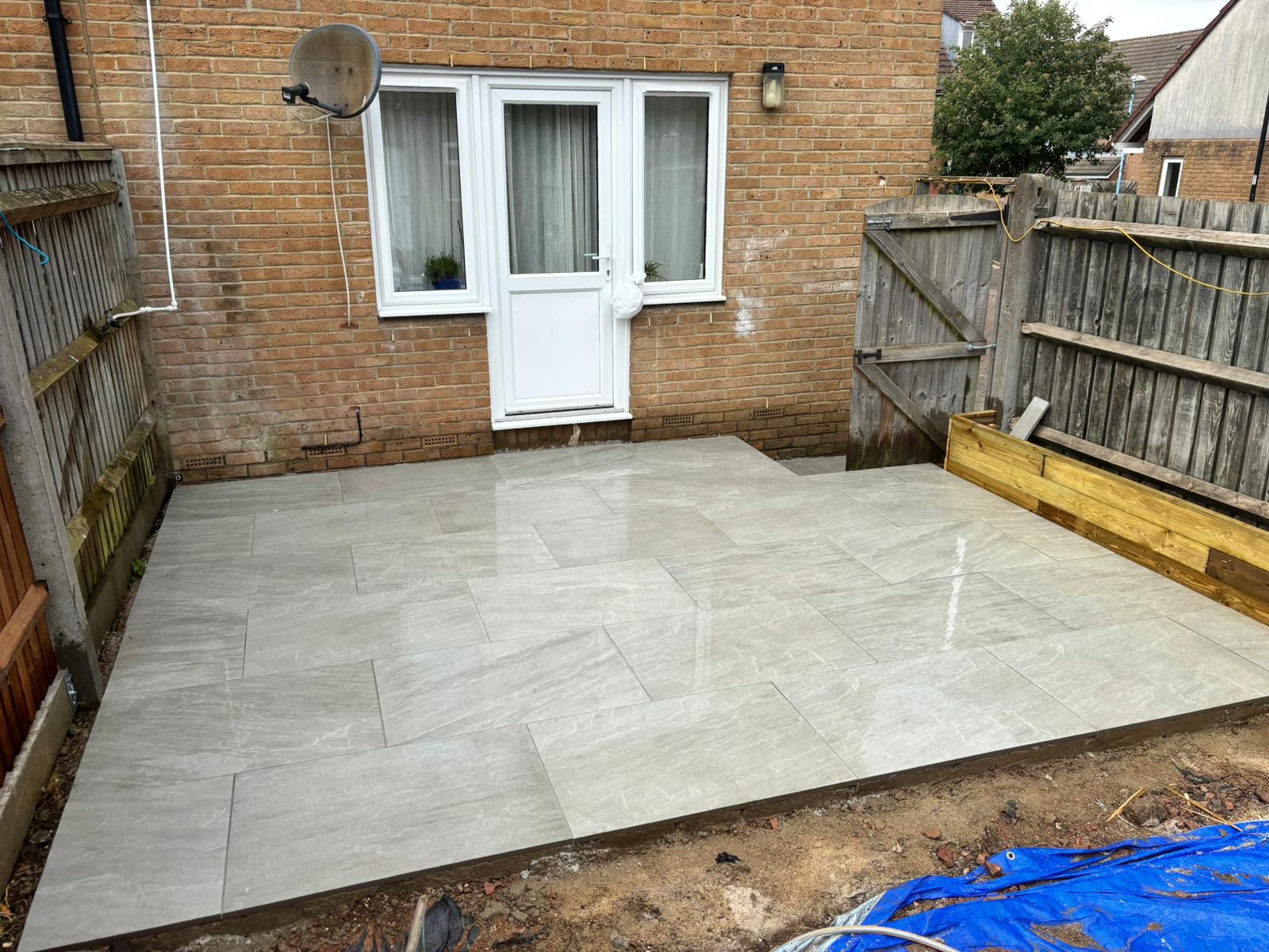 Porcelain patio